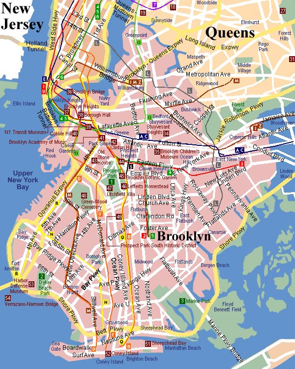 Brooklyn Attractions Map