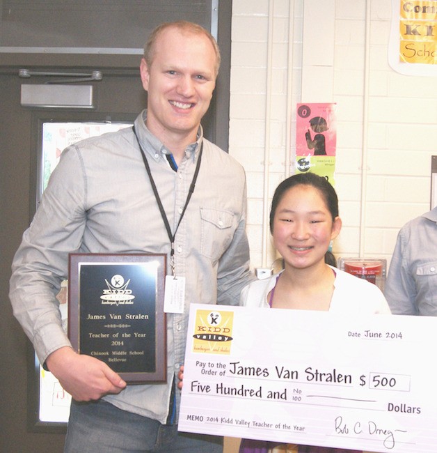 Chinook Middle School teacher honored