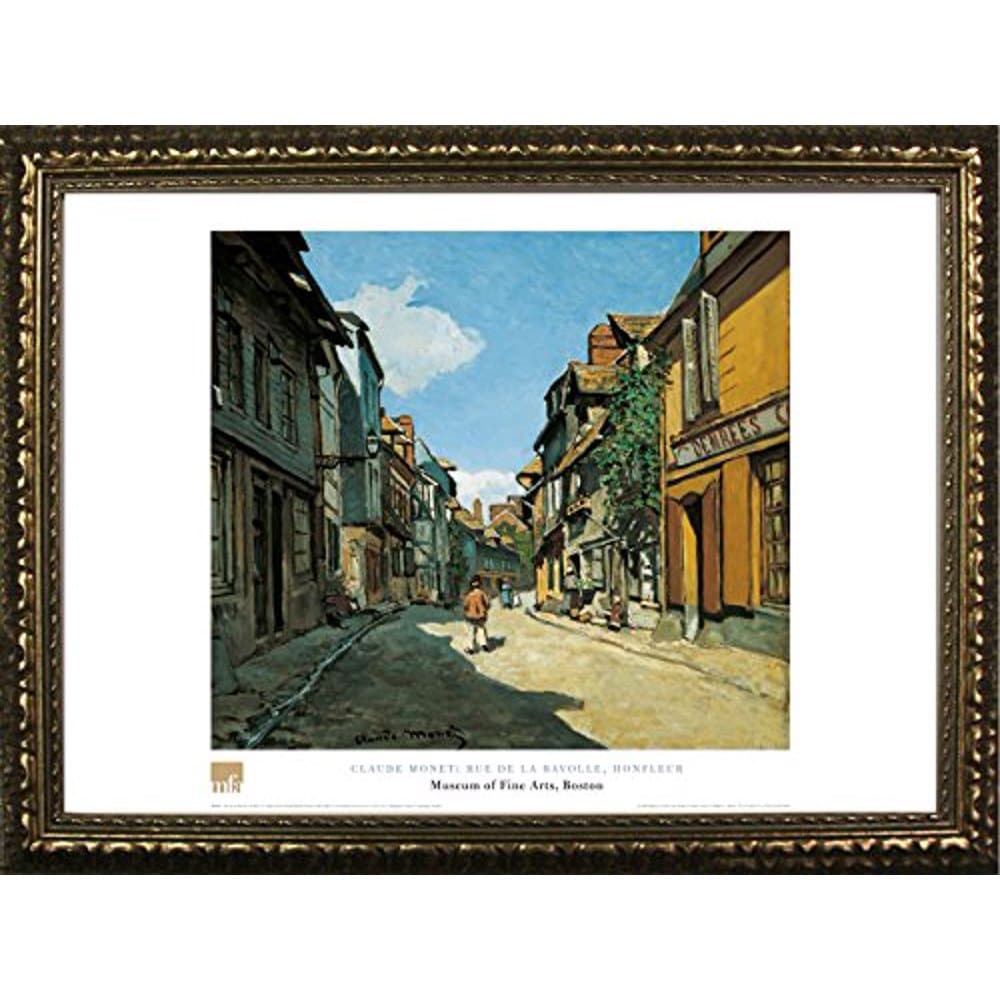 FRAMED Rue De La Bavolle, Honfleur by Claude Monet 20x28 Art Print ...
