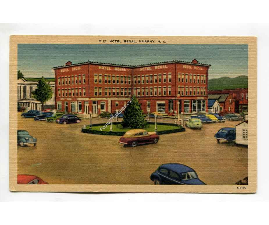 Hotel Regal Murphy North Carolina vintage postcard