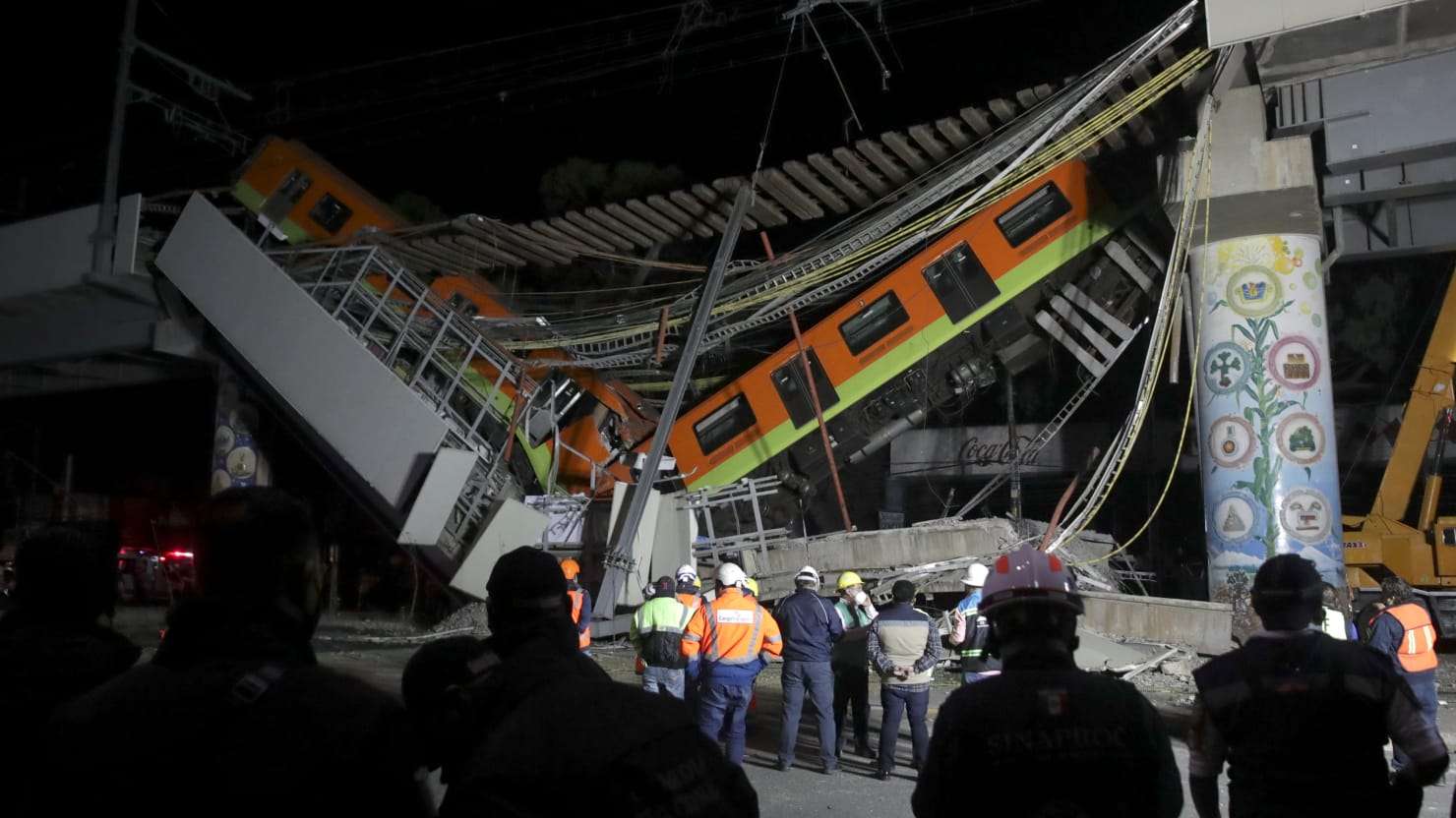 Mexico City Subway Overpass Collapses, Sending Train ...