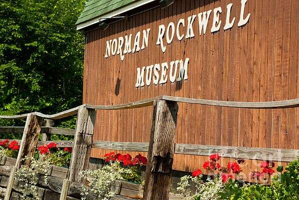 Sign To Norman Rockwell Museum On Old Building In Rutland Vermont ...
