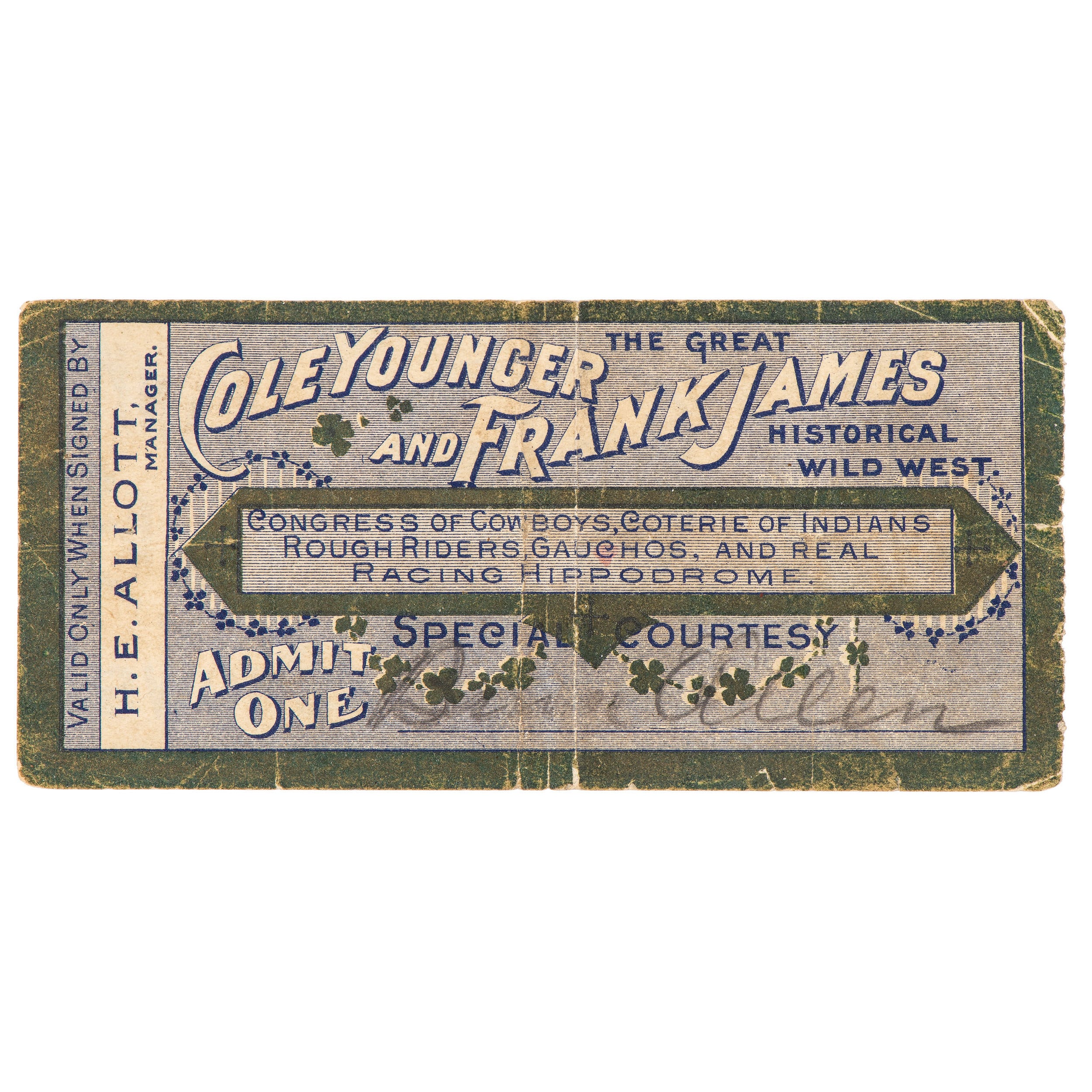 " The Great Cole Younger and Frank James Historical Wild West"  Ticket ...
